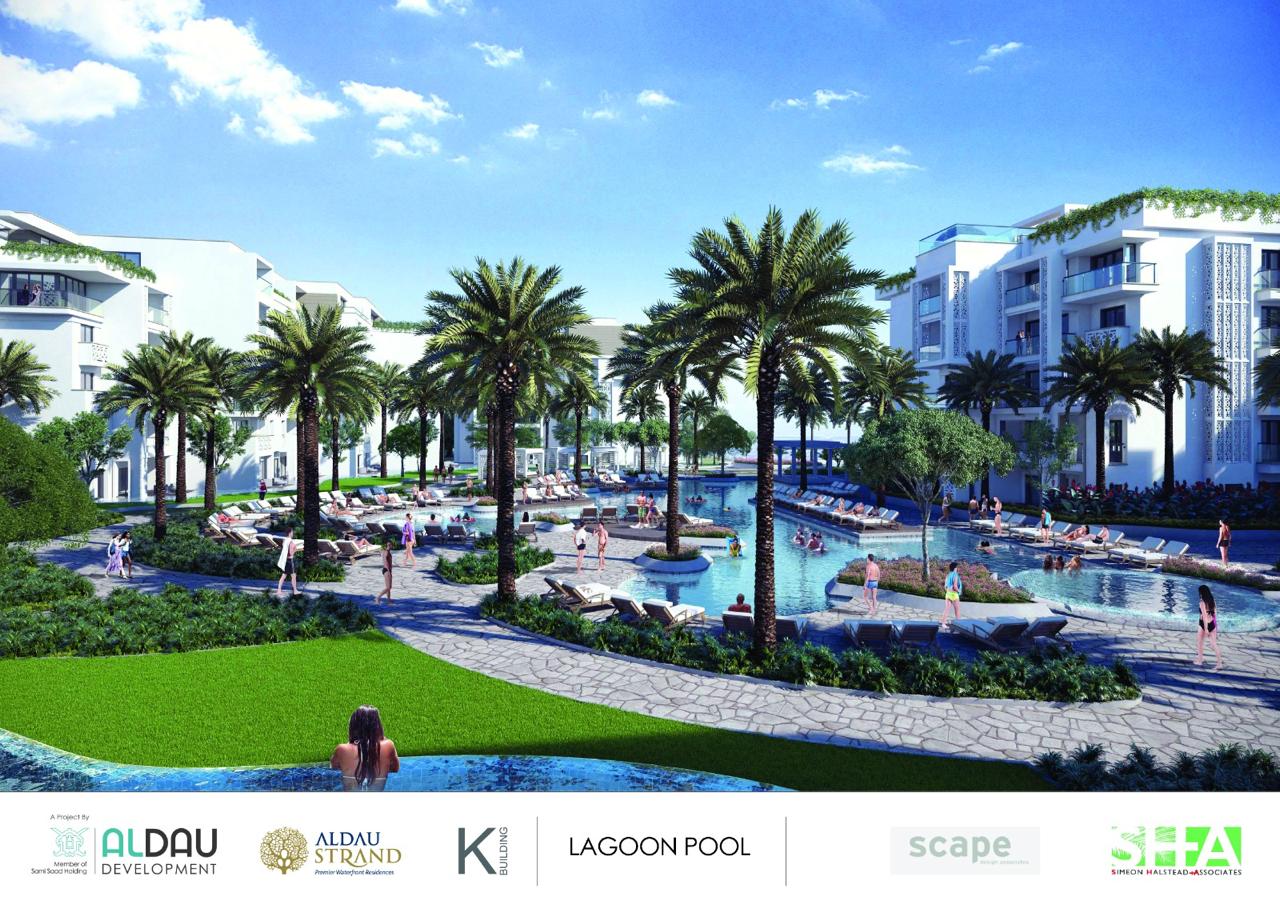 ALDAU Strand outdoor swimming pool and landscaping