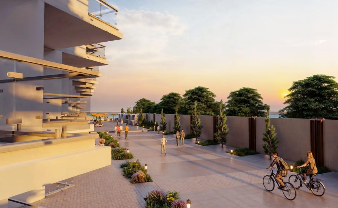 Premier Beach beachfront walkway and resort landscaping