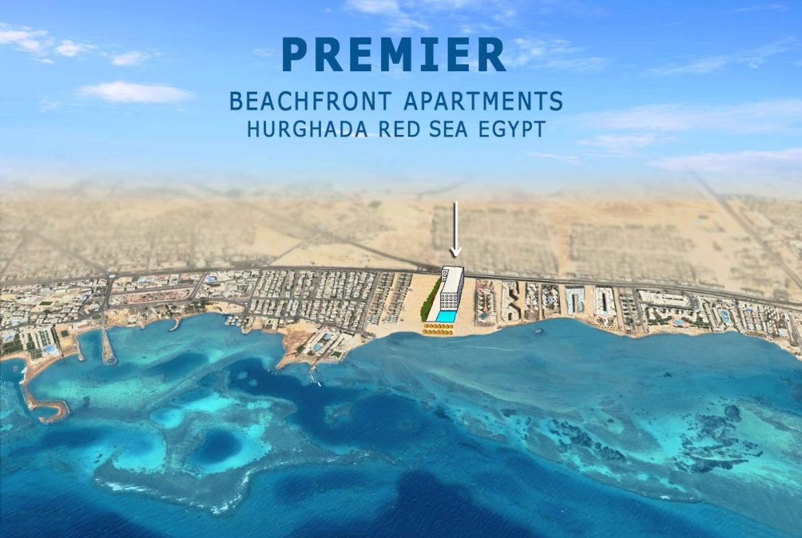Premier Beachfront Apartments aerial view in El Helal Hurghada