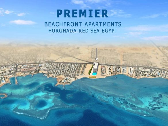 Premier Beachfront Apartments aerial view in El Helal Hurghada