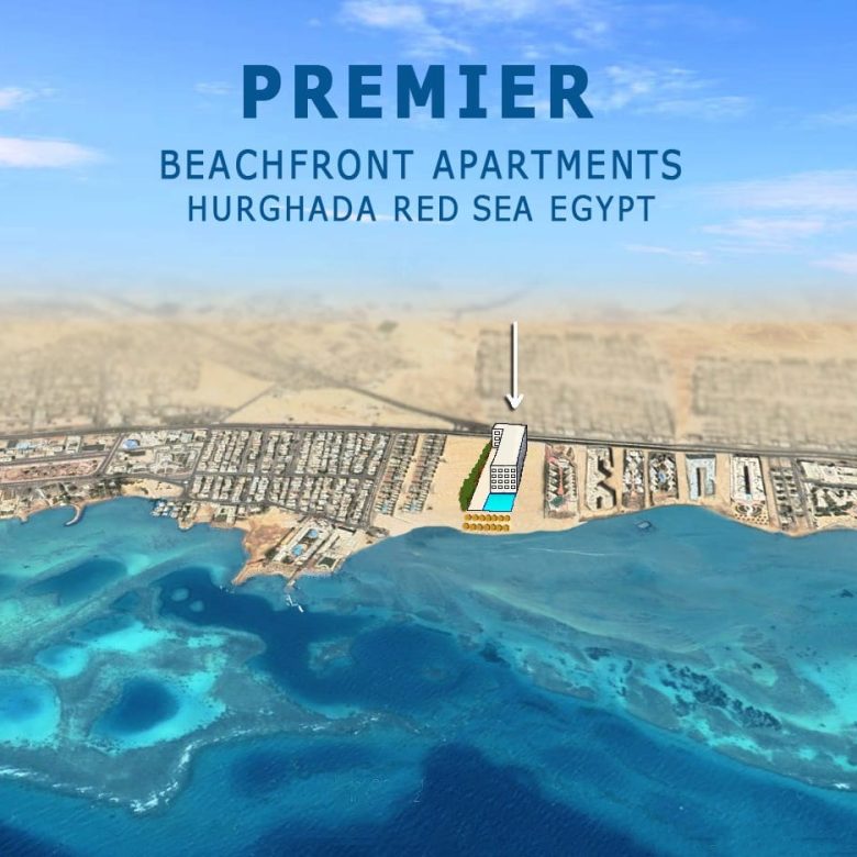 Premier Beachfront Apartments aerial view in El Helal Hurghada