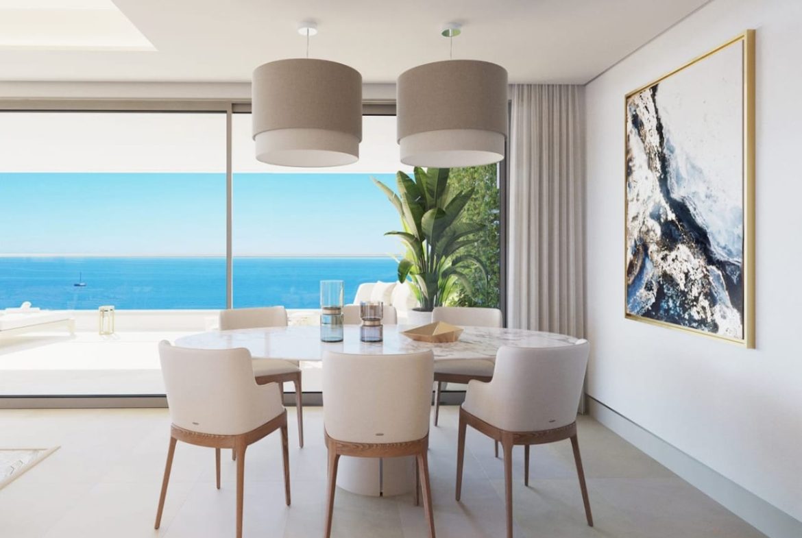 Illustrative dining area in a Premier Beach apartment