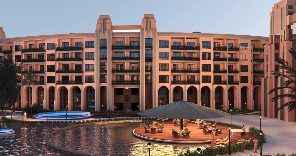 Atlantis Resort residential facade near Mamsha Hurghada